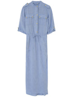 Gustav Denmark Britney Long Bias Cut Dress Xenon Blue