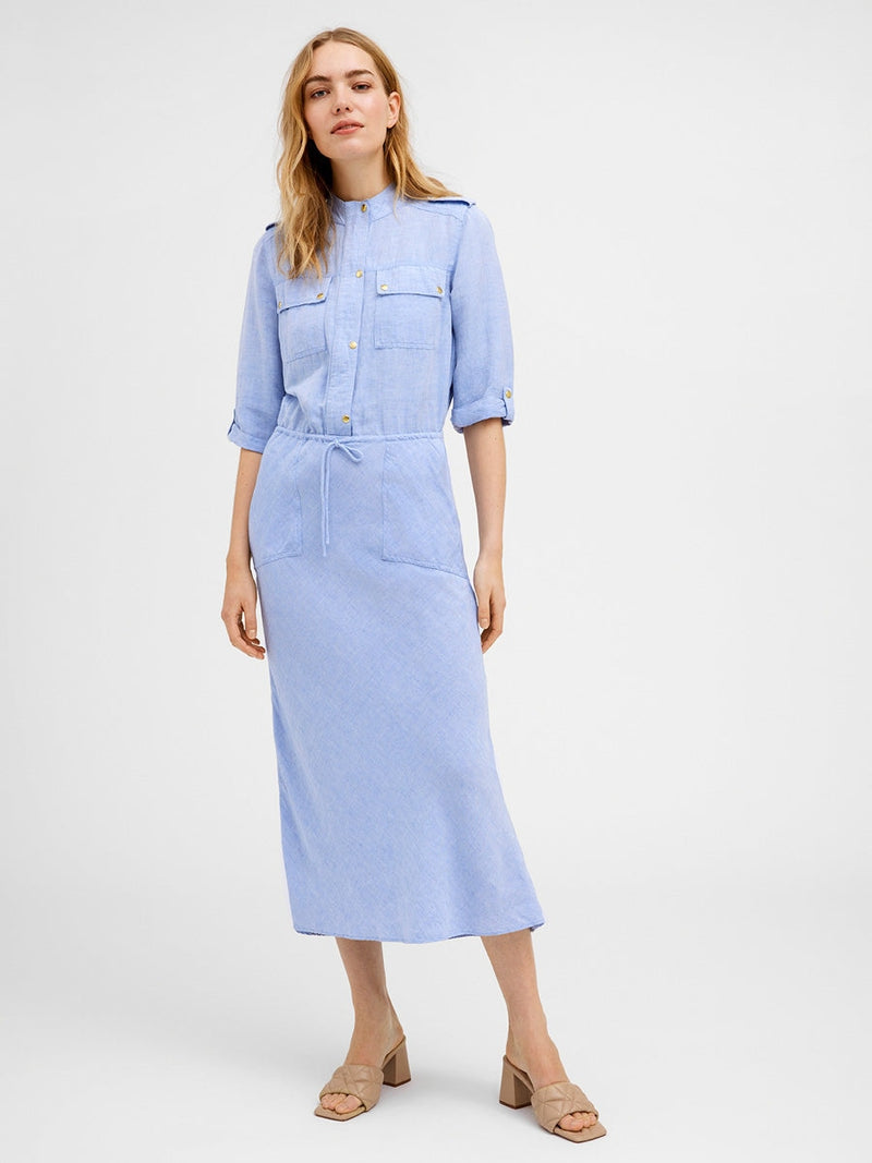 Gustav Denmark Britney Long Bias Cut Dress Xenon Blue