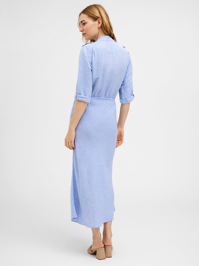 Gustav Denmark Britney Long Bias Cut Dress Xenon Blue
