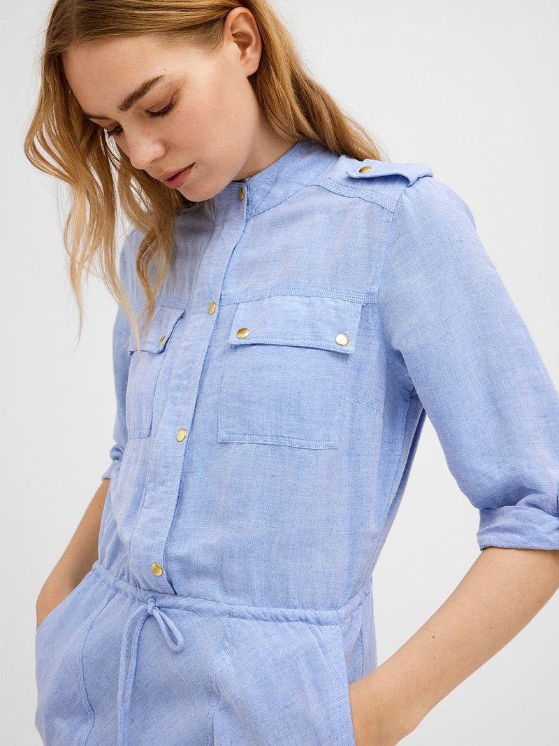 Gustav Denmark Britney Long Bias Cut Dress Xenon Blue