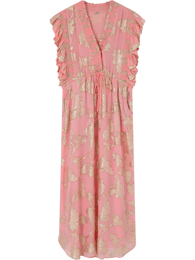 Gustav Coral Long Dress Quartz Pink