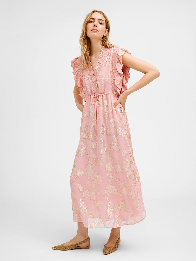 Gustav Coral Long Dress Quartz Pink