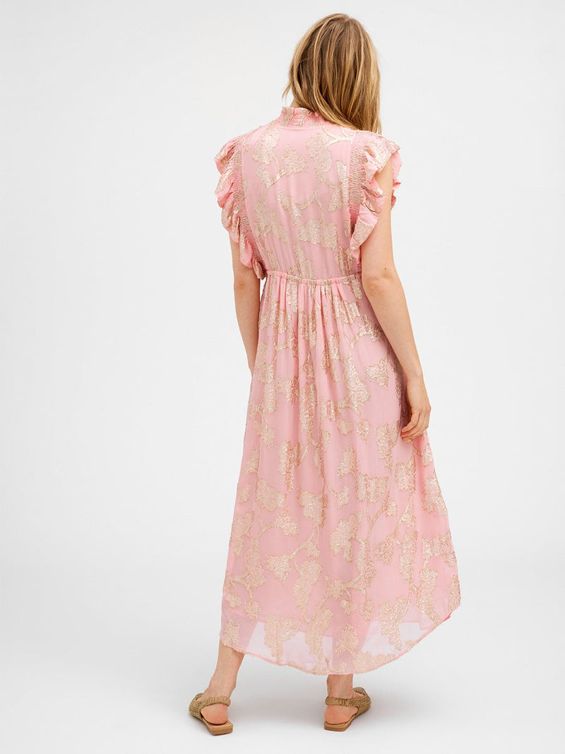 Gustav Coral Long Dress Quartz Pink