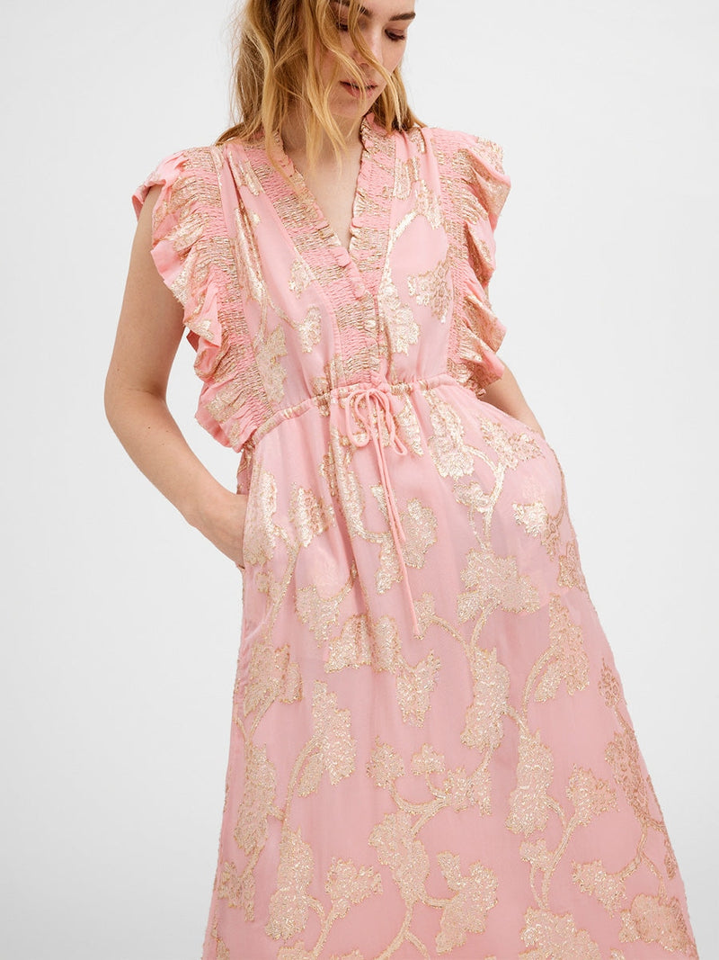 Gustav Coral Long Dress Quartz Pink