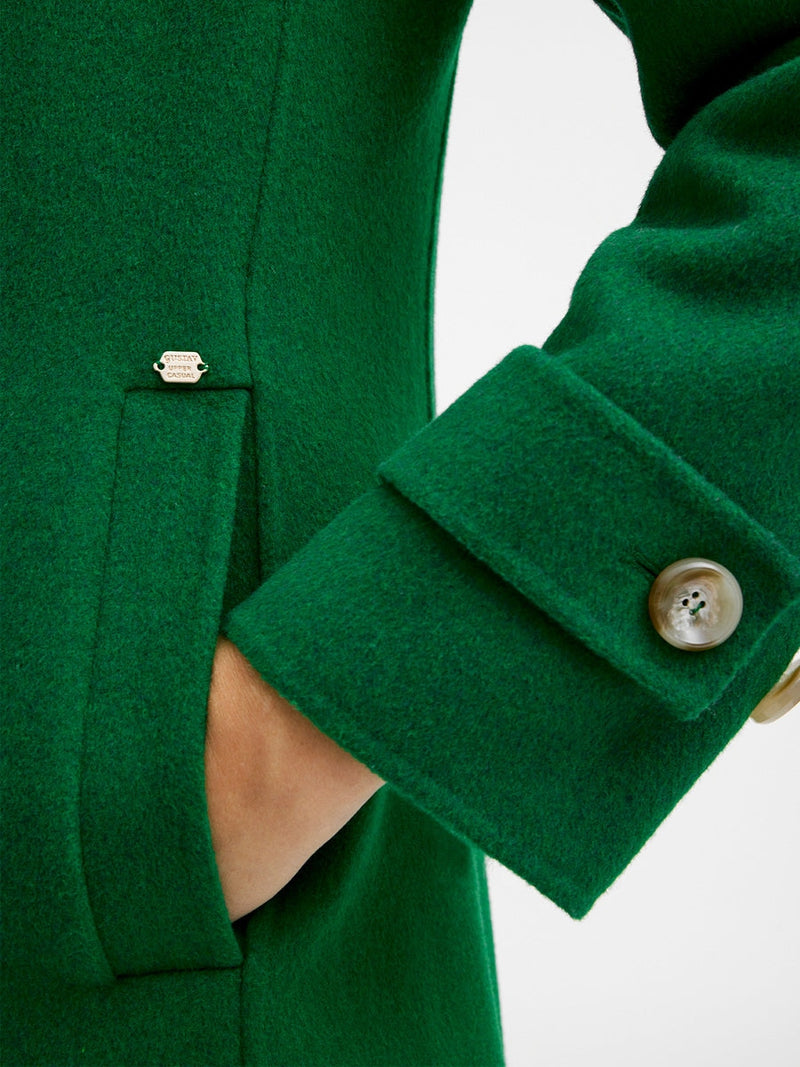 Gustav Denmark Janice Wool Coat Emerald Green
