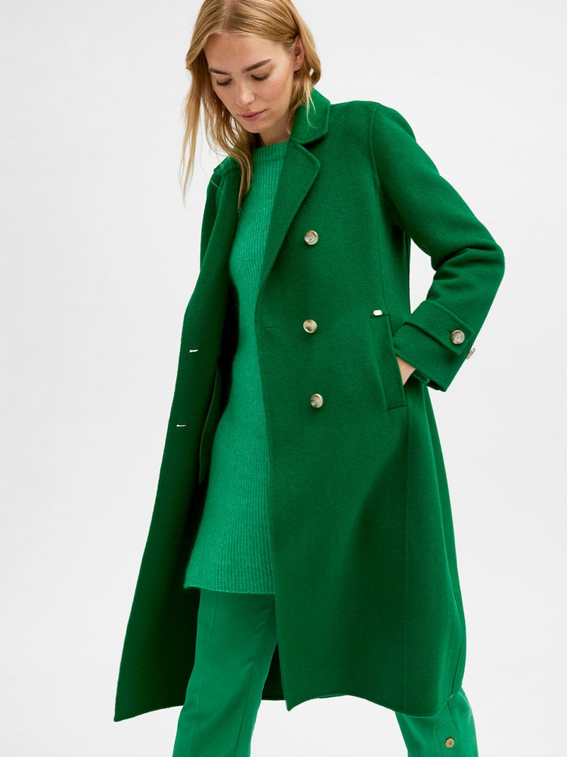 Gustav Denmark Janice Wool Coat Emerald Green