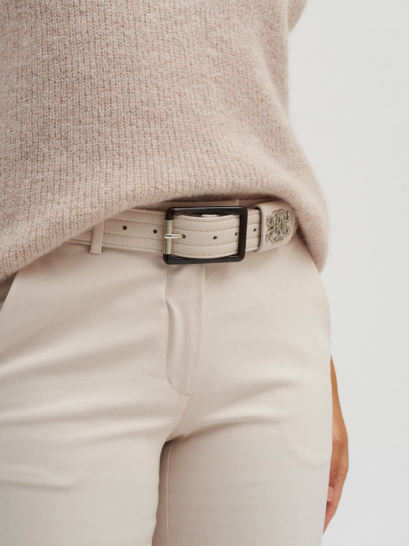 Gustav Denmark KAROLINA leather belt ivory