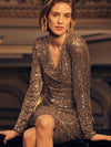 Joseph Ribkoff Isabel Dress Silver/Taupe
