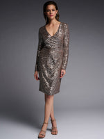 Joseph Ribkoff Isabel Dress Silver/Taupe