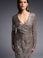 Joseph Ribkoff Isabel Dress Silver/Taupe
