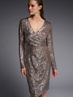 Joseph Ribkoff Isabel Dress Silver/Taupe