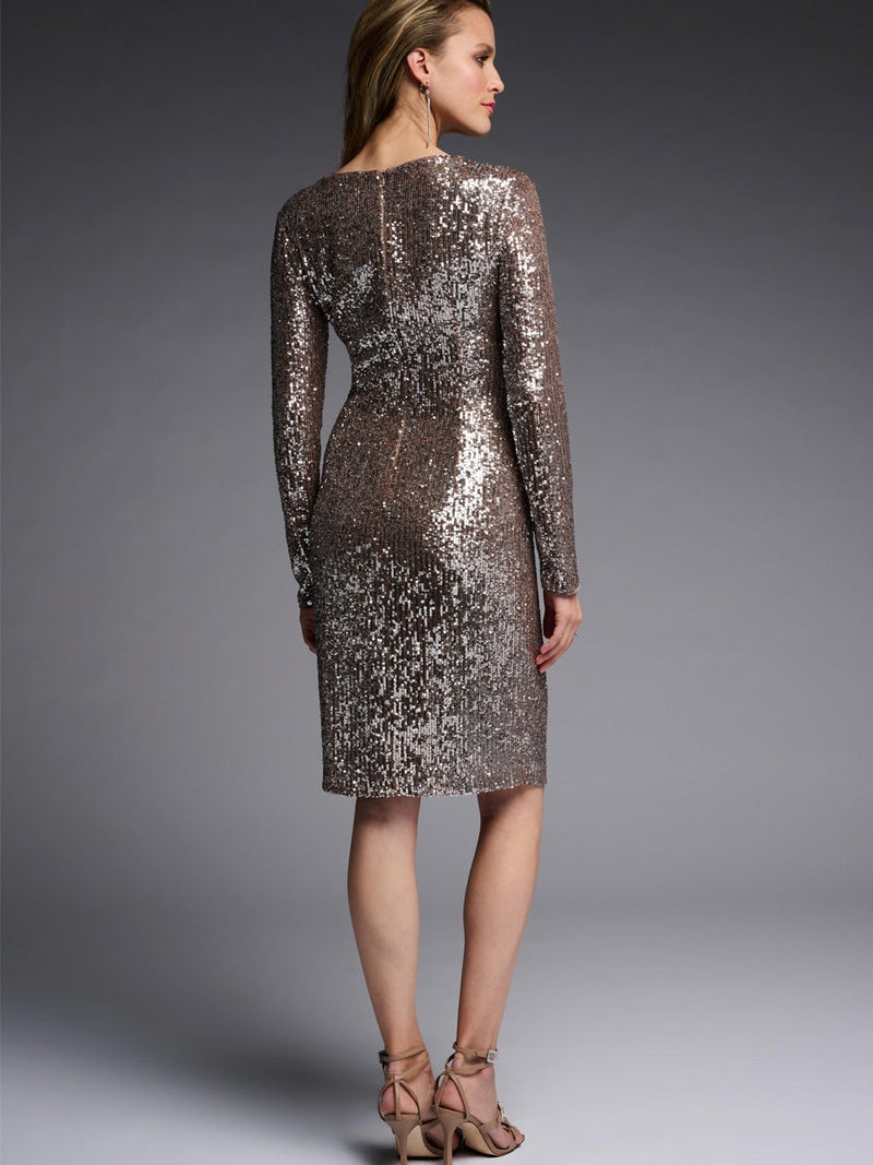 Joseph Ribkoff Isabel Dress Silver/Taupe