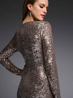 Joseph Ribkoff Isabel Dress Silver/Taupe