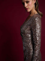 Joseph Ribkoff Isabel Dress Silver/Taupe