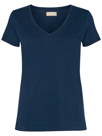 Mos Mosh ARDEN organic V-SS tee navy