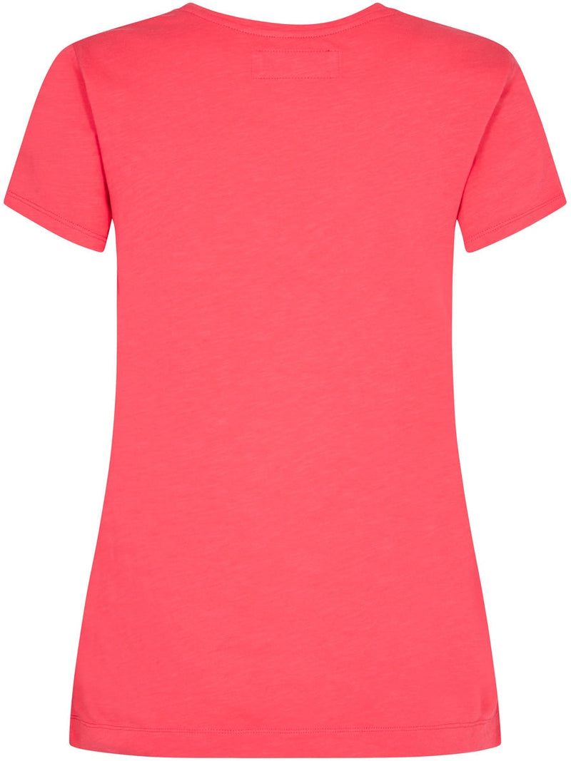 Mos Mosh Arden Organic V-SS Tee Teaberry