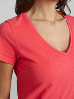 Mos Mosh Arden Organic V-SS Tee Teaberry