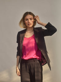 Mos Mosh Bine Leia Satin Blazer Black