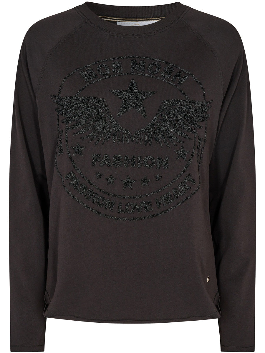 Mos Mosh CICELY O-LS premium tee black