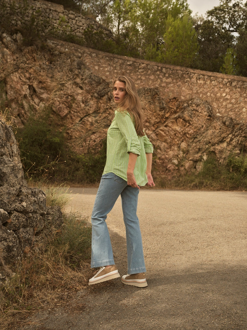 Mos Mosh Jessica Kyoto Flare Jeans Light Blue