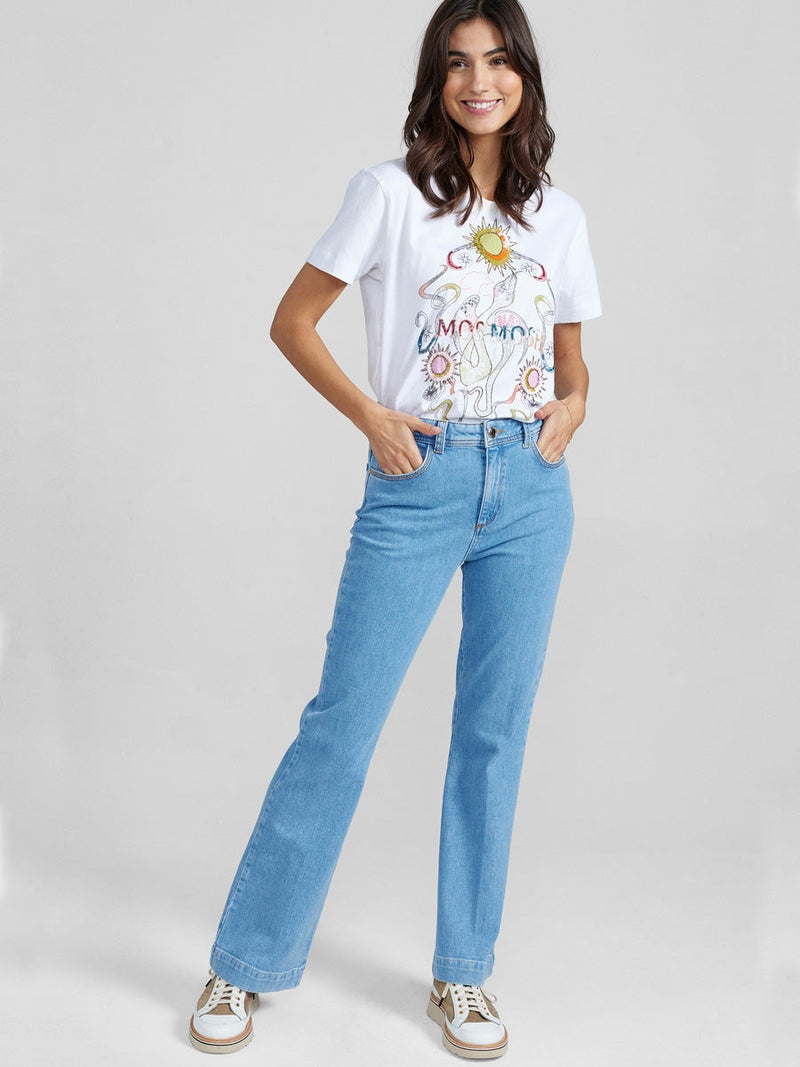 Mos Mosh Jessica Kyoto Flare Jeans Light Blue