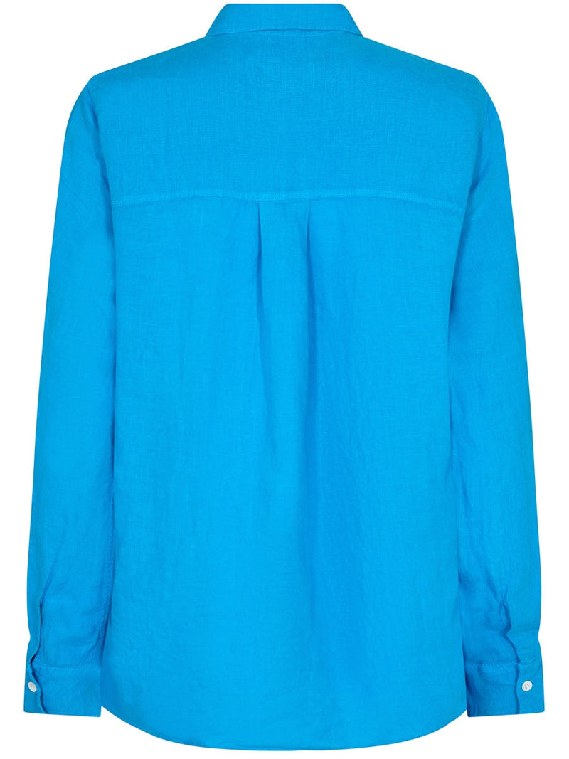 Mos Mosh Karli Linen Shirt Blue Aster