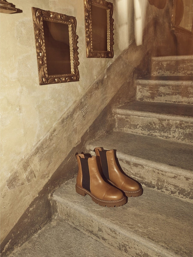 Mos Mos LYON track boot cognac konjakki