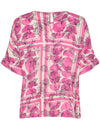 Mos Mosh PALMA bubble blouse wild orchid