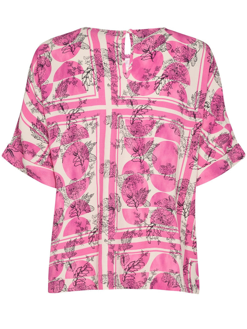 Mos Mosh PALMA bubble blouse wild orchid