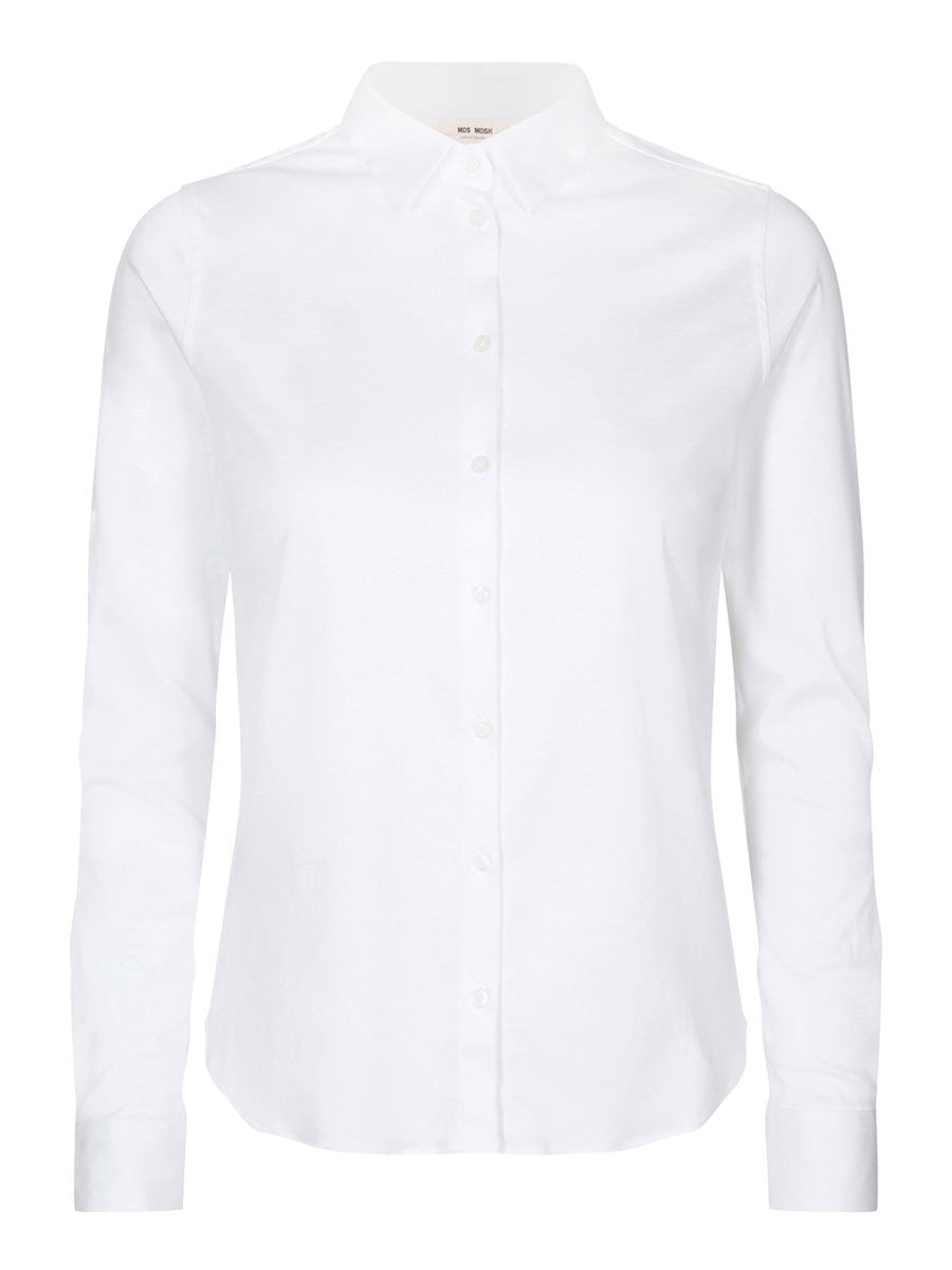 Mos Moshin Tina Jersey shirt värissä White. 