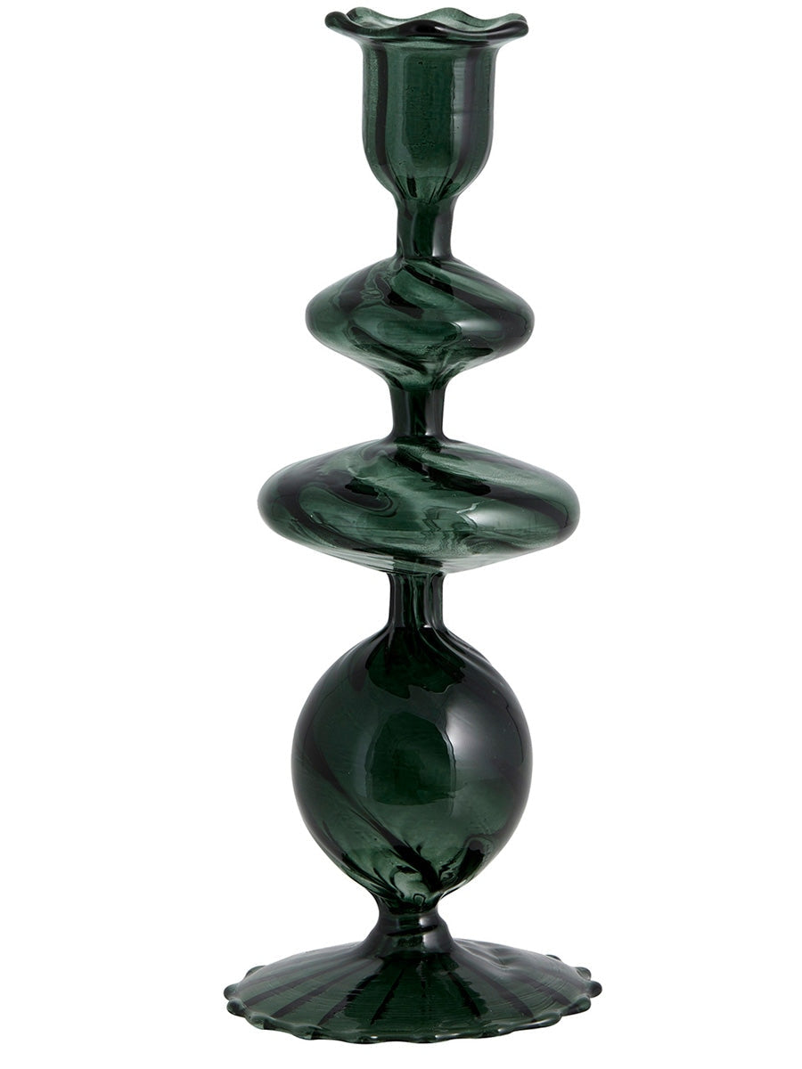 Nordal Eriska Candle Holder Dark Green