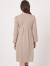 Repeat Cashmere A-line knitted dress stone