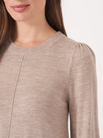 Repeat Cashmere A-line knitted dress stone