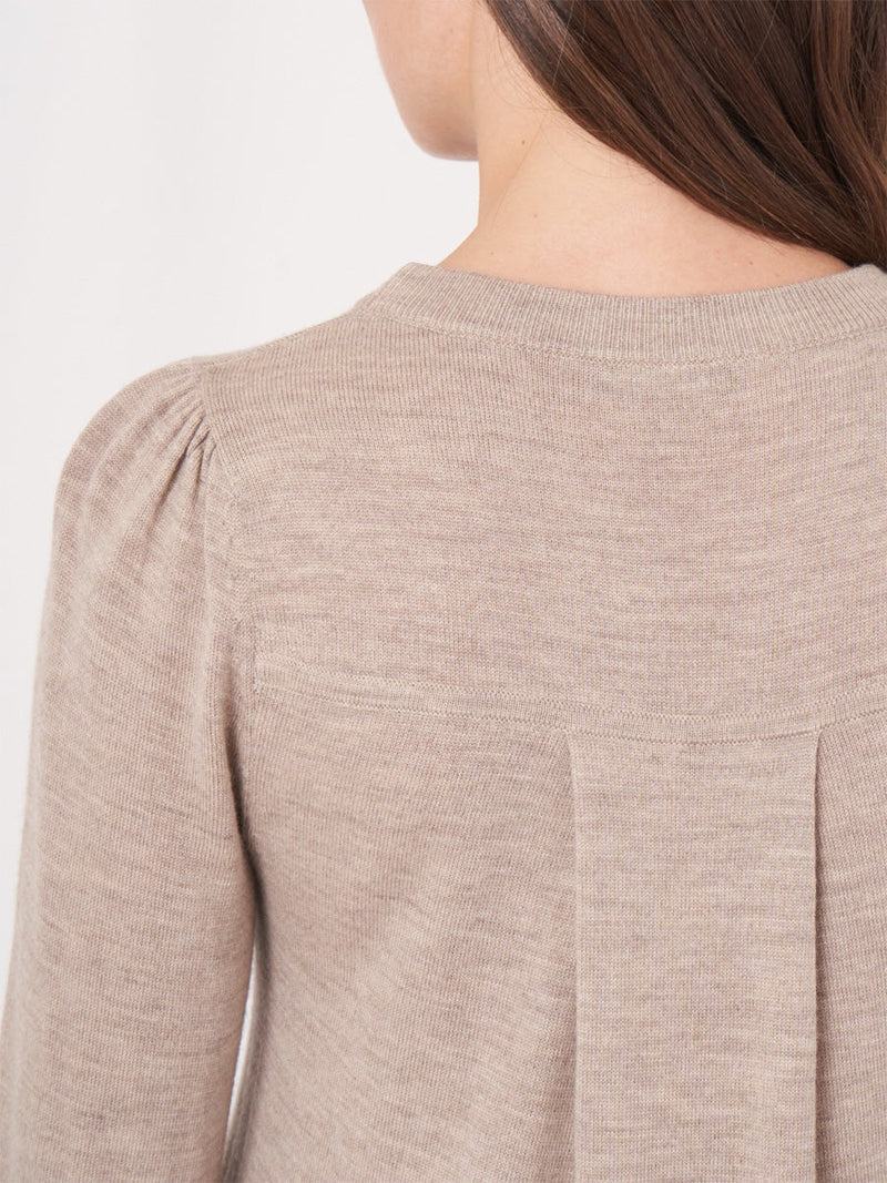 Repeat Cashmere A-line knitted dress stone
