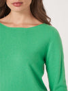 Repeat Cashmere boat neck sweater Basil