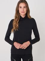 Repeat Cashmere Turtleneck long-sleeved top black