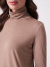 Repeat Cashmere Turtleneck longsleeved top taupe