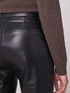 Repeat Cashmere Wide leather pants black
