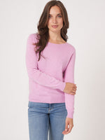 Repeat Cashmere Long sleeve pullover Orchid