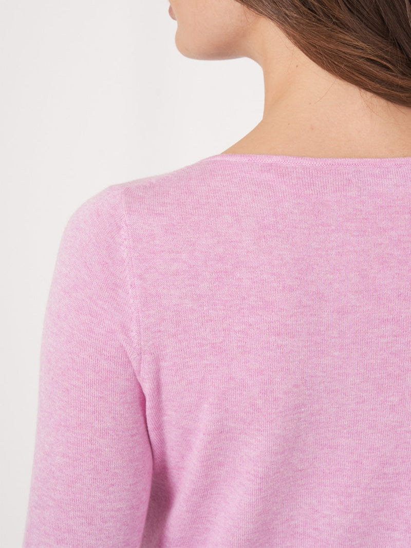 Repeat Cashmere Long sleeve pullover Orchid
