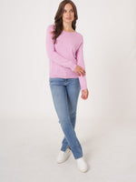 Repeat Cashmere Long sleeve pullover Orchid