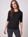 Repeat Cashmere Short sleeve pullover Black