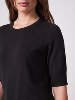 Repeat Cashmere Short sleeve pullover Black