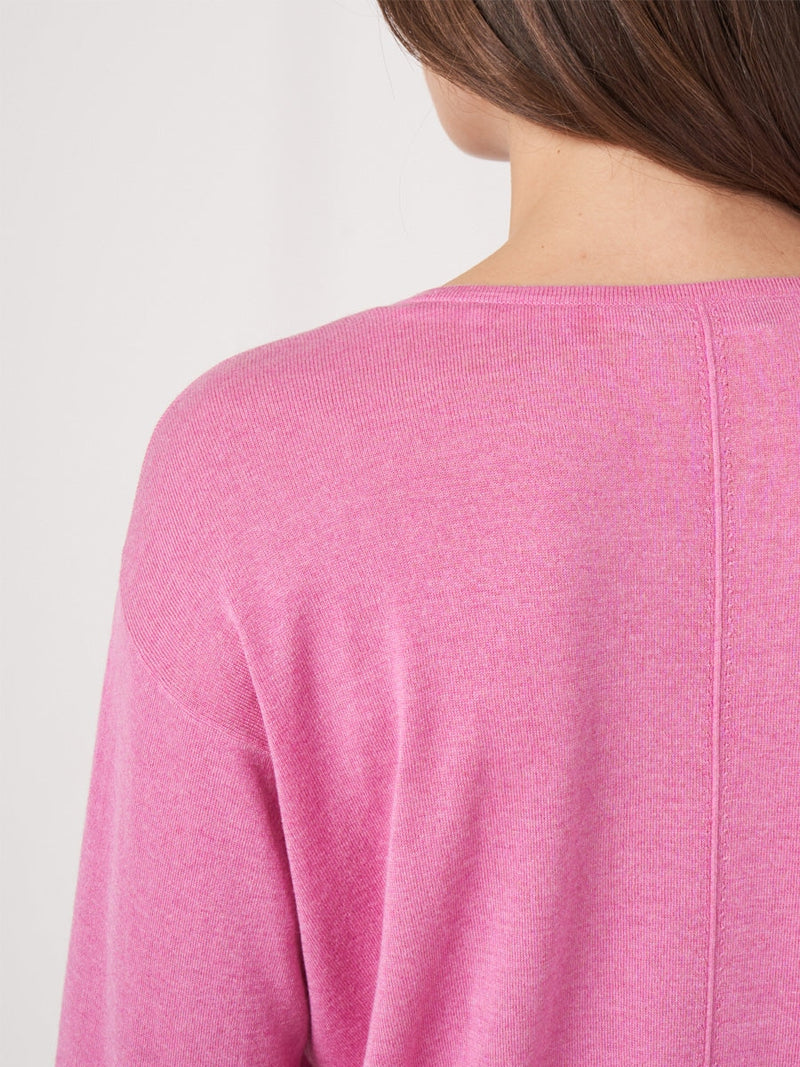 Repeat Cashmere Sweater with v-neck Blossom