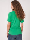 Repeat T-shirt with rolled up sleeves Green