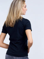 Repeat Cashmere V-neck t-shirt black