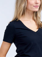 Repeat Cashmere V-neck t-shirt black