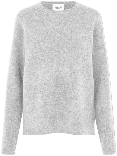 Second Female BROOK knit new o-neck värissä harmaa