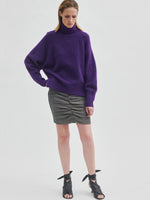 Second Female Brook Knit Oversize T-Neck Tillsandsia Purple