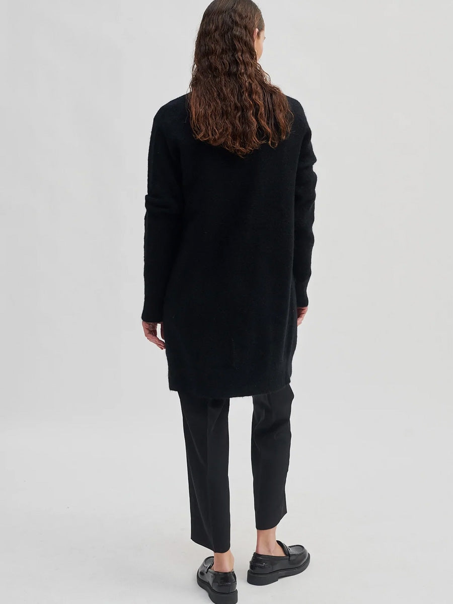 Second Female BROOK knit pocket cape black
